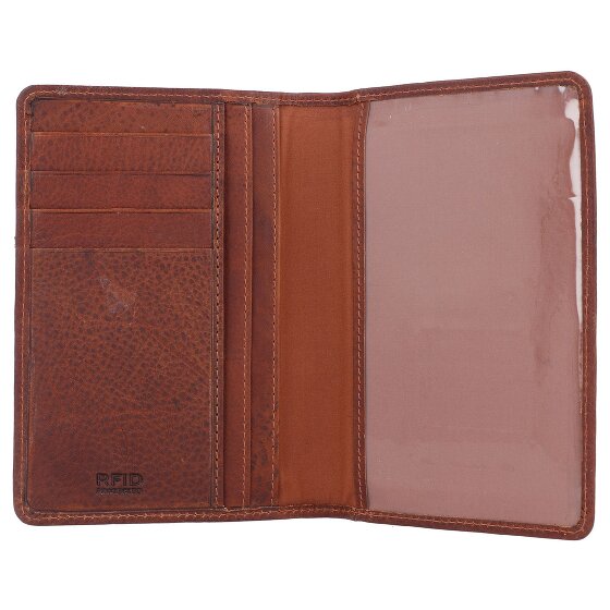 Burkely Antique Avery passport case RFID leather 10 cm