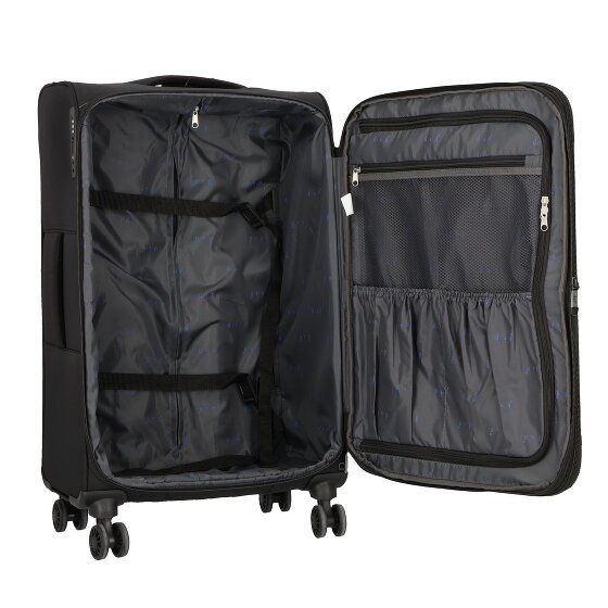 d&n Travel Line 9504 4 wheels Suitcase set 3-piece with expansion pleat