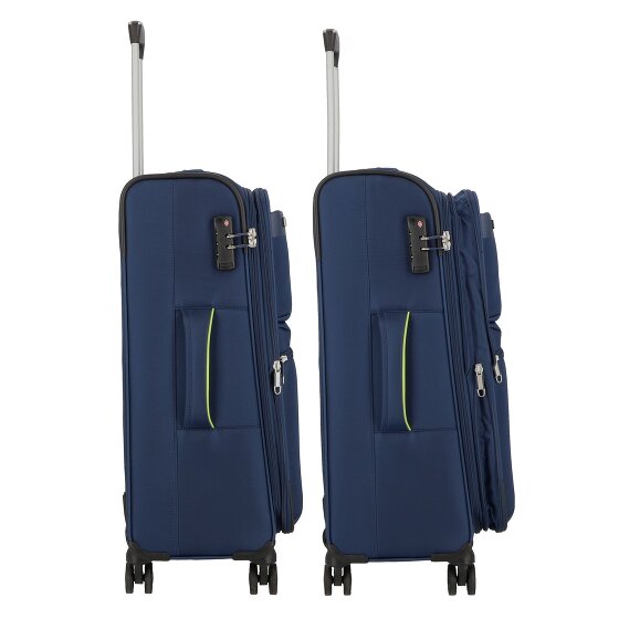 d&n Travel Line 6704 4 Roll Suitcase Set 3pcs.
