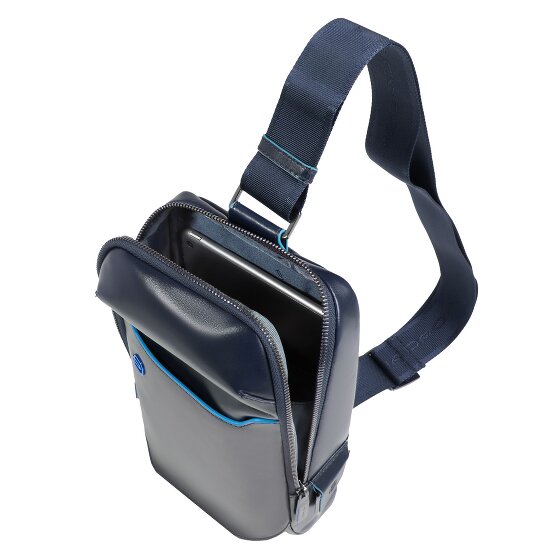 Piquadro Blue Square shoulder bag leather 28 cm