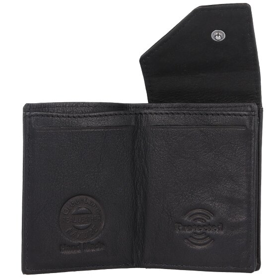 Greenland Nature Black Nappa wallet RFID leather 7 cm