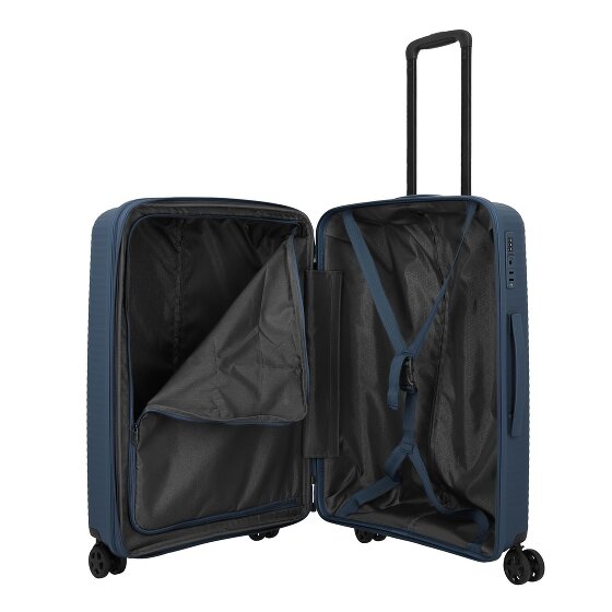 Travelite Air Stripe 4 wheels Suitcase set 3-piece with expansion pleat
