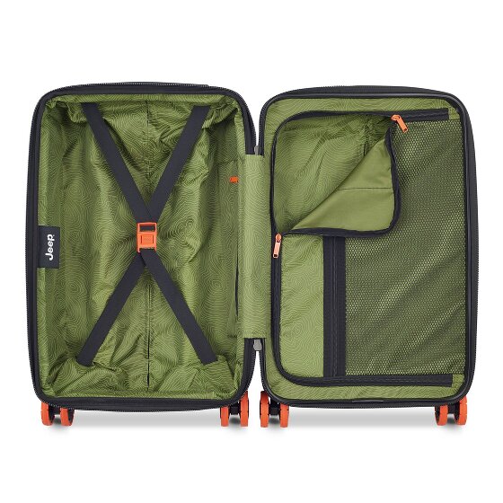 Jeep JH002B 4 wheels Cabin trolley XL 55 cm with expansion pleat