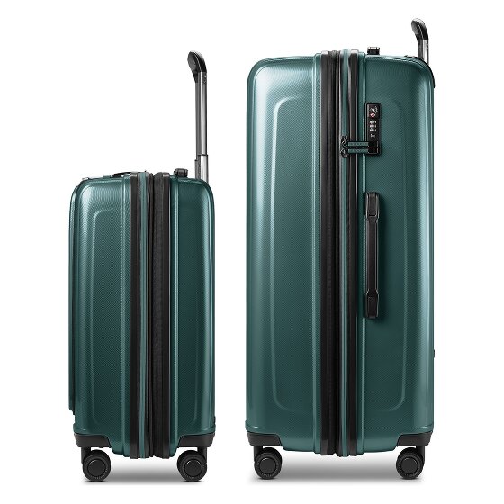 Redolz Essentials 14 4-wheel suitcase set 2 pcs. laptop compartment with expansion fold