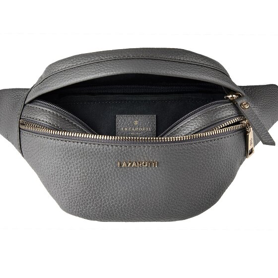 Lazarotti Bologna Leather Double-Zip Bum Bag, Crossbody, Leather, 25 cm