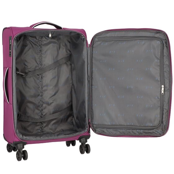 d&n Travel Line 9204 4 wheels Suitcase set 3-piece with expansion pleat