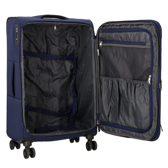d&n Travel Line 9504 4 wheels Trolley M 67 cm with expansion pleat