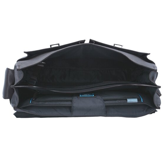 Piquadro Black Square briefcase leather 43 cm laptop compartment