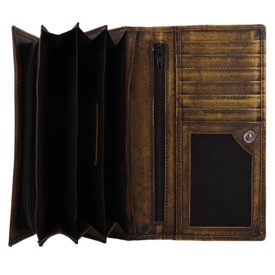 Greenburry Destressed Wallet RFID protection Leather 18.5 cm