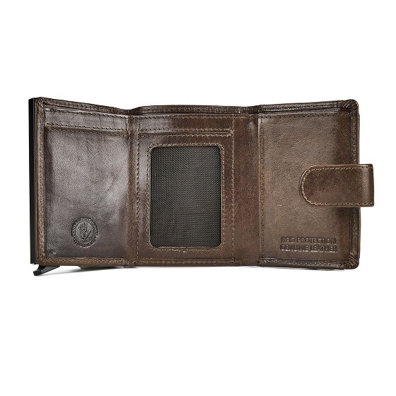 Greenburry Newport Wallet RFID protection Genuine Leather 9.5 cm