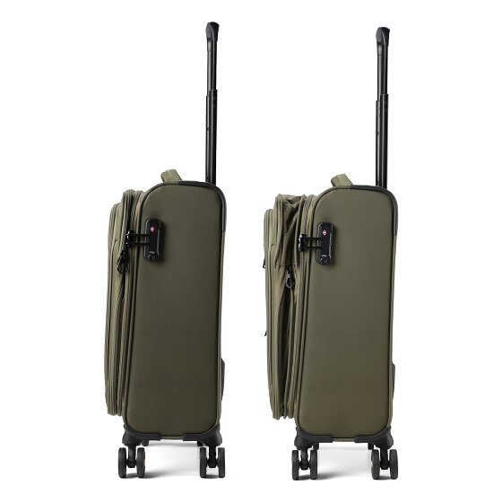 d&n Travel Line 9704 4 wheels Cabin suitcase S 55 cm Expandable