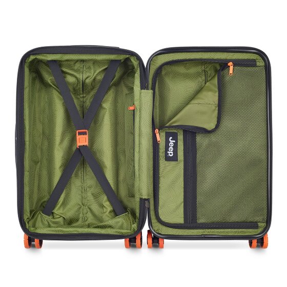Jeep JH002B 4 wheels Cabin trolley XL 55 cm with expansion pleat