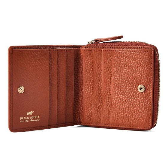 Braun Büffel Asti Wallet RFID protection Genuine Leather 10 cm