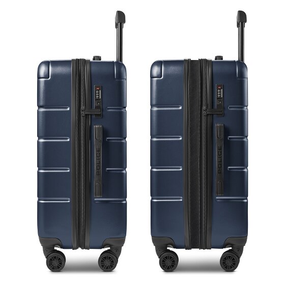 Police Dublin 4 wheels Suitcase set 3-piece Expandable