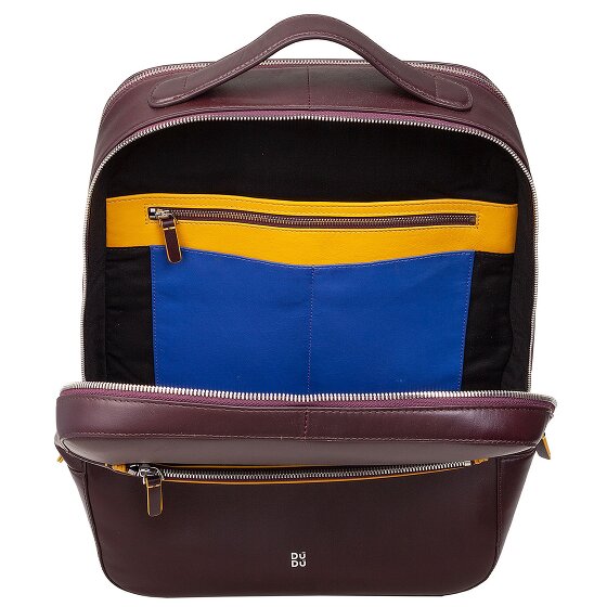 DuDu Backpack leather 40.5 cm laptop compartment