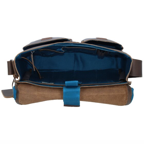 aunts & uncles Hunter Nick Messenger Leather 37 cm laptop compartment