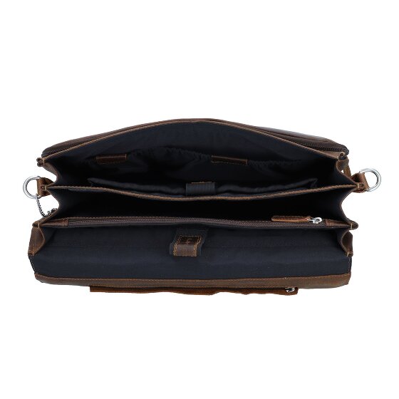Plevier Vintage Oxford Briefcase RFID protection Leather 40 cm Laptop compartment