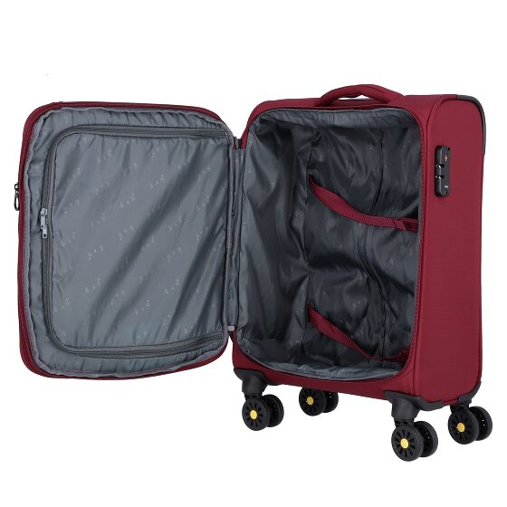 d&n Travel Line 9704 4 wheels Cabin trolley S 55 cm with expansion pleat