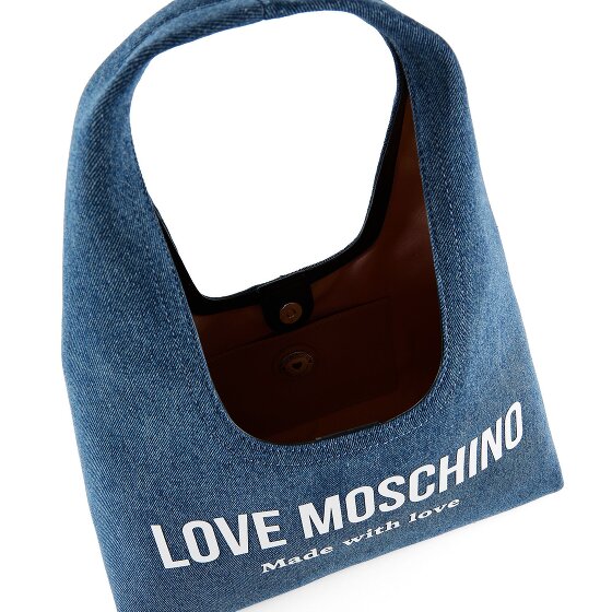 Love Moschino Denim Signature Love Shoulder Bag 34 cm