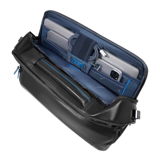 Piquadro Blue Square Briefcase Leather 39 cm Laptop compartment