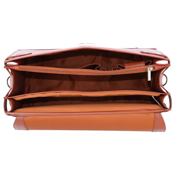 Alassio Mocca briefcase leather 38 cm laptop compartment