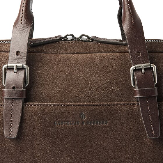 Castelijn & Beerens Nubuck Briefcase Genuine Leather 41 cm Laptop compartment