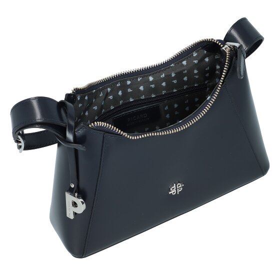 Picard Black Tie Shoulder Bag Leather 24 cm