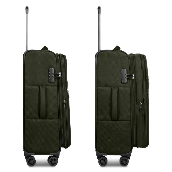 Bugatti Valencia Soft 4 wheels Suitcase set 3-piece with expansion pleat