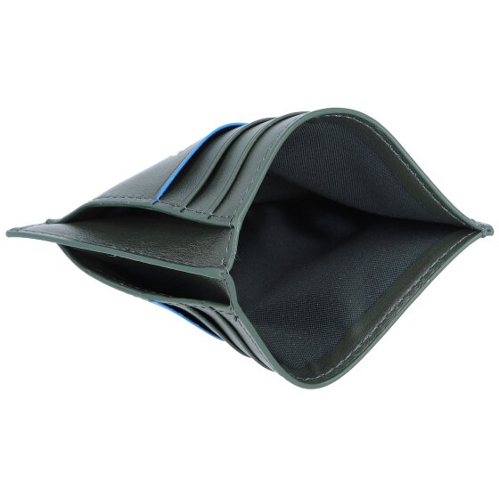 Piquadro Blue Square Revamp credit card holder RFID leather 11.5 cm