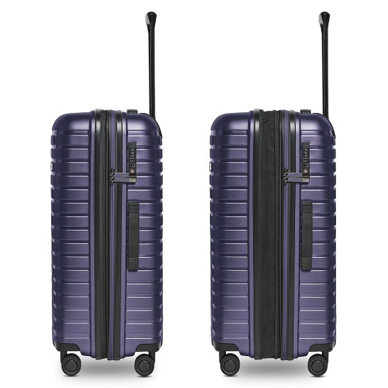 Pactastic Collection 04 THE THREE SET + 4 wheels Suitcase set 3-piece with expansion pleat