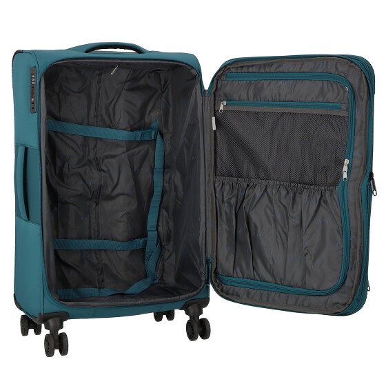 d&n Travel Line 9504 4 wheels Suitcase set 3-piece with expansion pleat