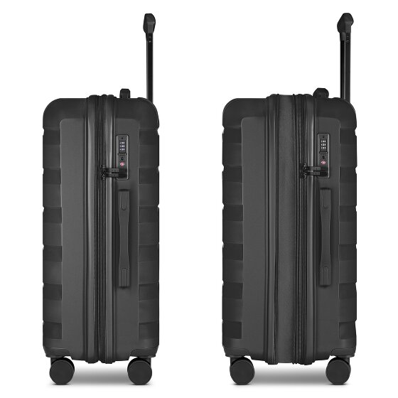 d&n South Dakota 4 wheels Suitcase set 3-piece with expansion pleat