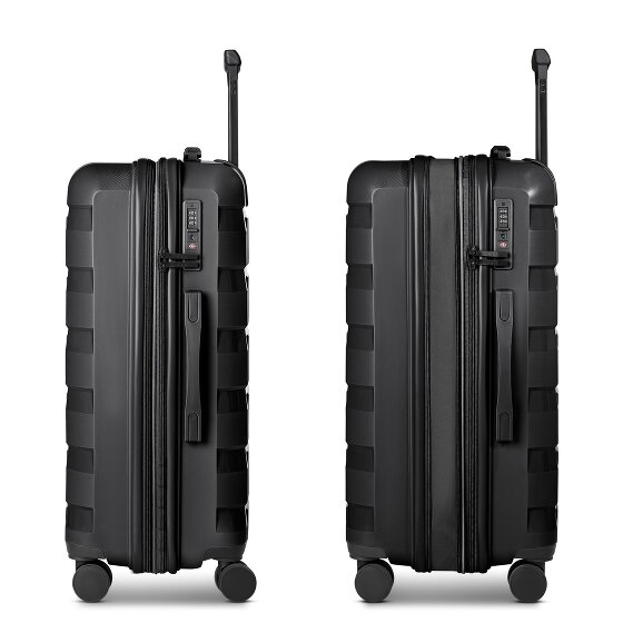 d&n South Dakota 4 wheels Suitcase set 3-piece with expansion pleat