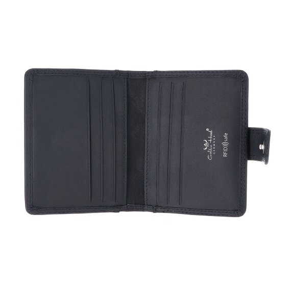 Golden Head Polo Credit card case RFID protection Genuine Leather 8 cm