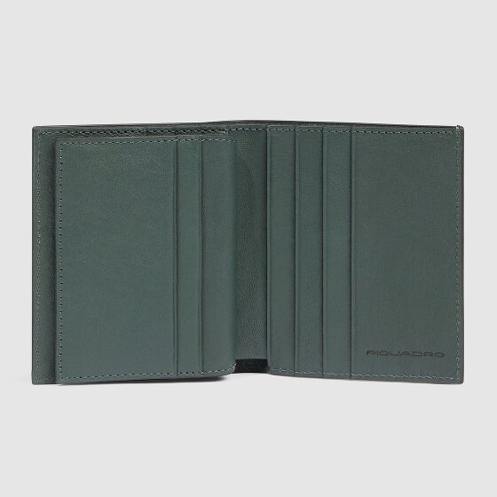 Piquadro Black Square Credit card case RFID protection Genuine Leather 9 cm