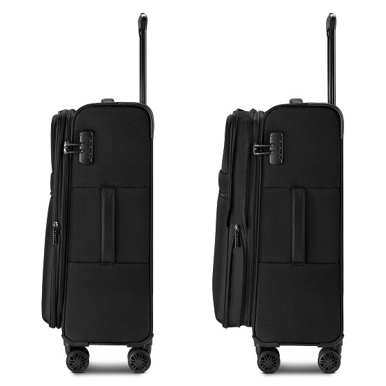 Bugatti Valencia Soft 4 wheels Suitcase set 3-piece with expansion pleat
