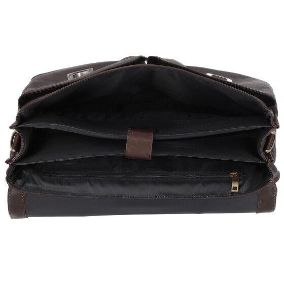 Dermata Briefcase leather 43 cm laptop compartment