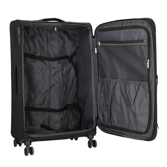d&n Travel Line 9504 4 wheels Trolley L 76 cm with expansion pleat