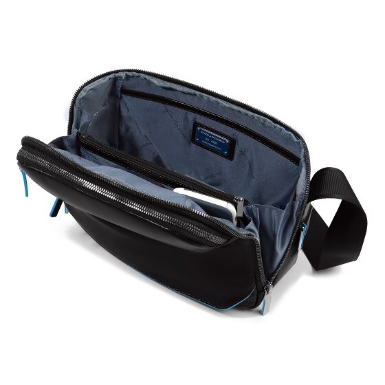 Piquadro Blue Square Shoulder bag Leather 27 cm