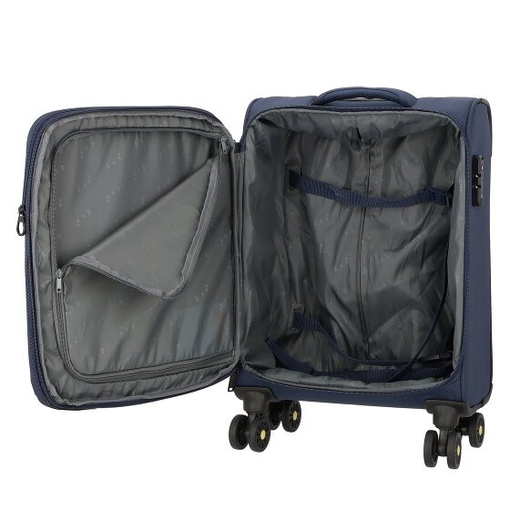 d&n Travel Line 9704 4 wheels Cabin trolley S 55 cm with expansion pleat