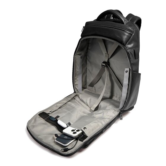Piquadro Zaino travel backpack RFID leather 44 cm laptop compartment