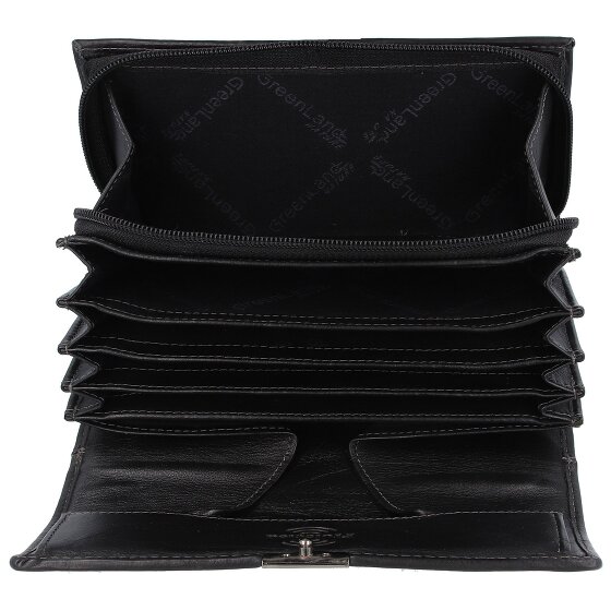 Greenland Nature Black Nappa waiter wallet purse RFID leather 18 cm