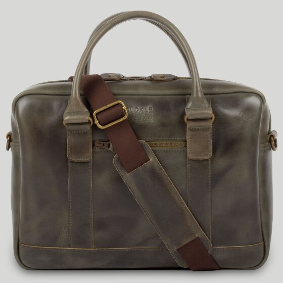 Buckle & Seam Everett briefcase leather 38 cm laptop compartment