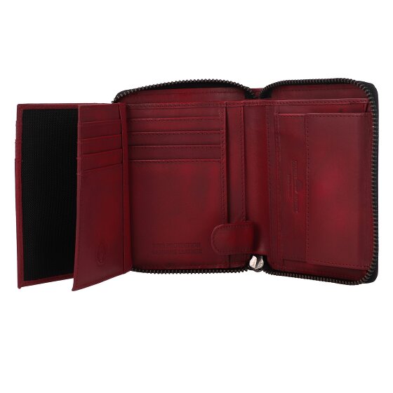 Greenburry Destressed Wallet RFID protection Leather 13 cm