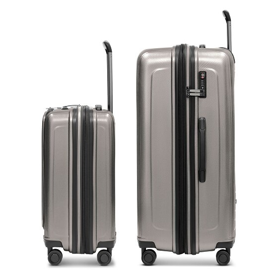 Redolz Essentials 14 4-wheel suitcase set 2 pcs. laptop compartment with expansion fold