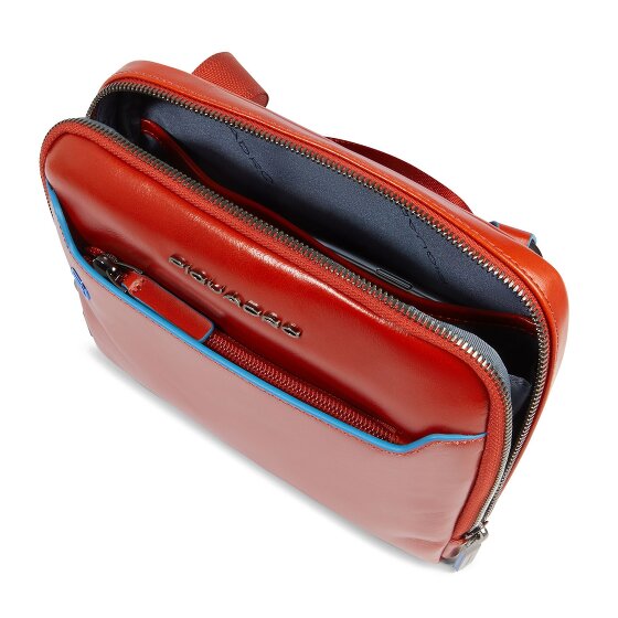 Piquadro Blue Square Shoulder bag Leather 21 cm