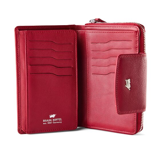 Braun Büffel Golf 3.0 Wallet RFID protection Leather 14 cm