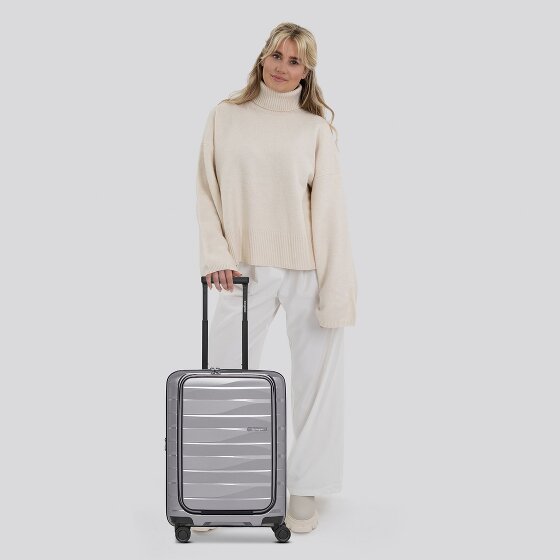 Bergpfeil Travel 4 wheels Cabin trolley 55 cm Laptop compartment with expansion pleat