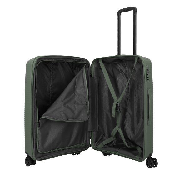 Travelite Air Stripe 4 wheels Suitcase set 3-piece with expansion pleat