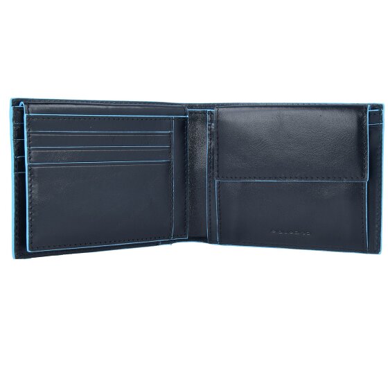 Piquadro Blue Square Wallet Genuine Leather 12.5 cm